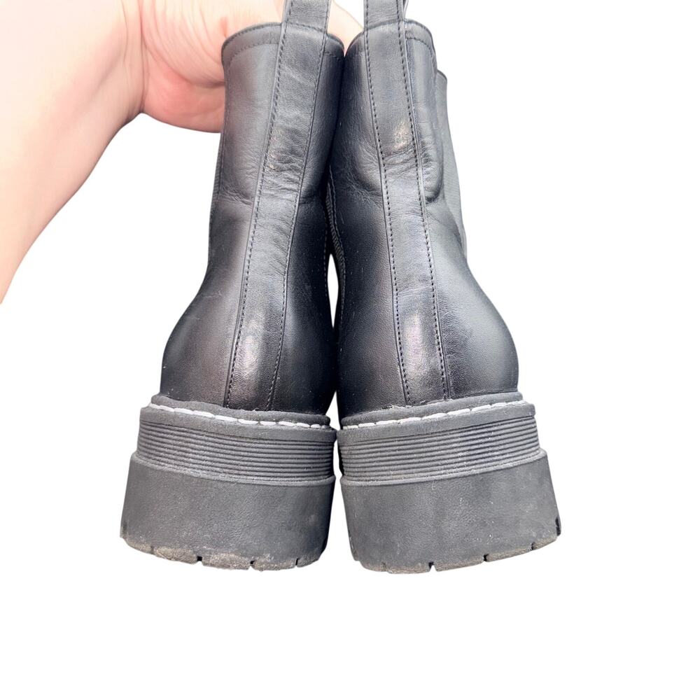 Marc Fisher LTD Black Leather Chelsea Ankle Boots Lug Sole Women’s 8M - Picture 4 of 14